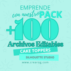 PACK 100 ARCHIVOS CAKE TOPPER