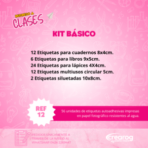 ETIQUETAS ESCOLARES KIT BÁSICO