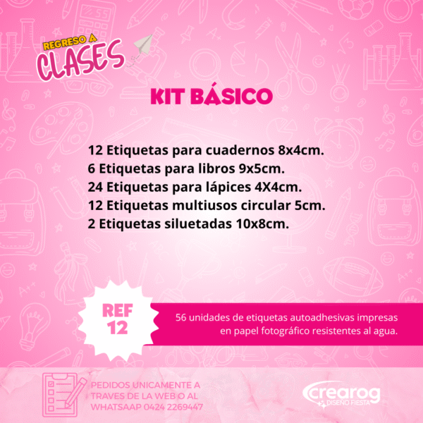 ETIQUETAS ESCOLARES KIT BÁSICO