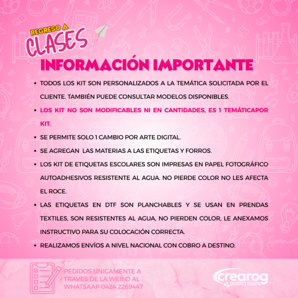 ETIQUETAS ESCOLARES KIT BÁSICO - Imagen 7