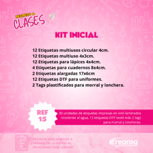 ETIQUETAS ESCOLARES KIT INICIAL