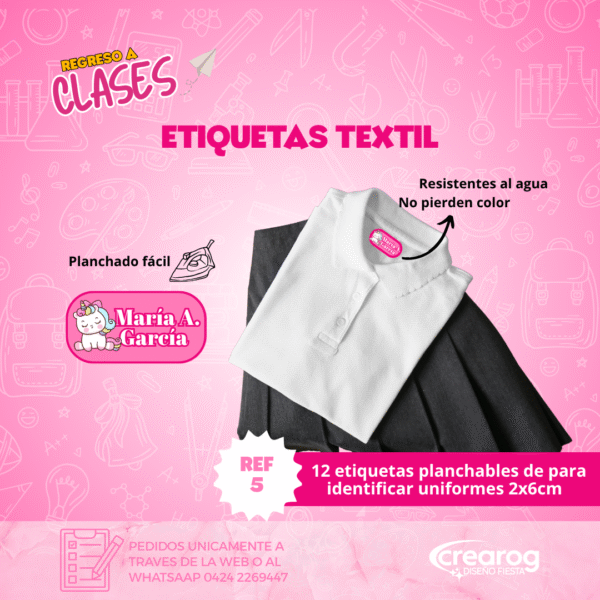 ETIQUETAS ESCOLARES KIT BÁSICO - Imagen 2