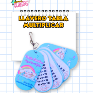 LLAVERO TABLA DE MULTIPLICAR