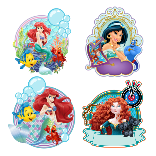 COLECCIÓN DIGITAL CAKE TOPPER PRINCESAS - Imagen 5