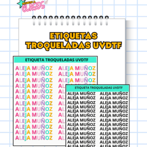 ETIQUETAS TROQUELADAS UVDTF